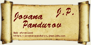 Jovana Pandurov vizit kartica